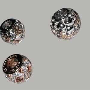 Kay Jewelers Charm Memories 925 Sterling Silver and Rose Gold Charm Set ✨